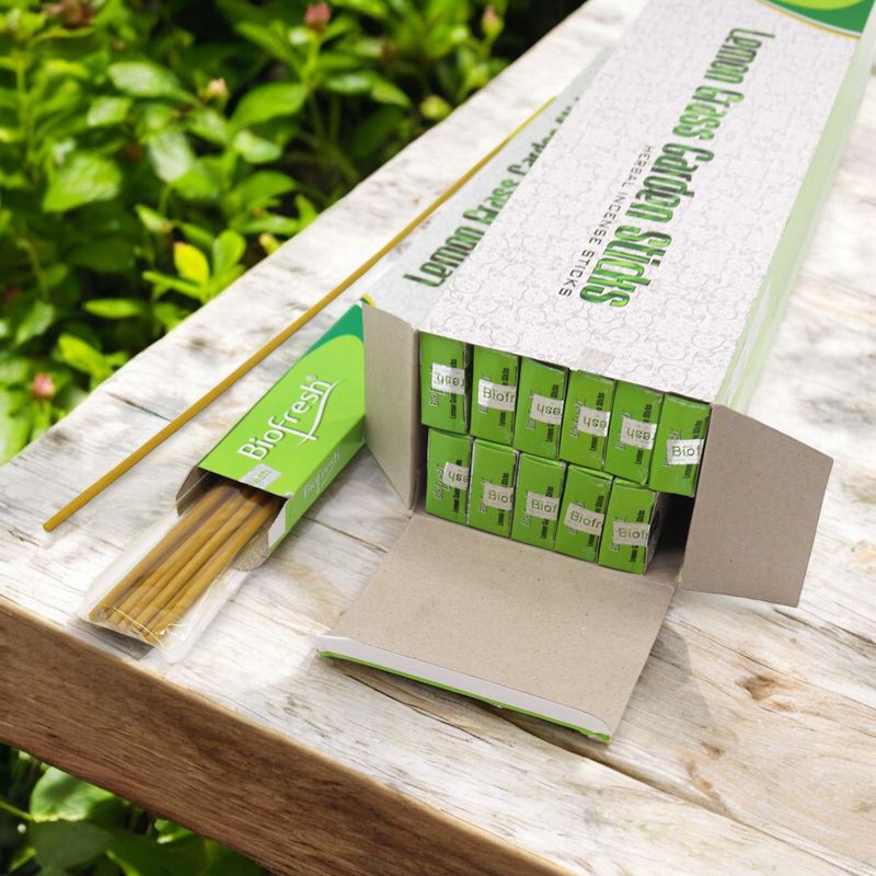 Bâtons d'Encens Biofresh Garden - (10 x 50 cm) - Herbe de Citron