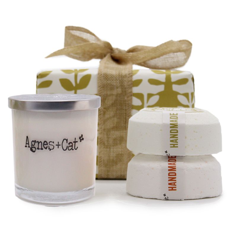 Coffret Cadeau - Agrumes Frais (Bougie) + Clémentine & Roll on Marocain (Bombe de Bain)