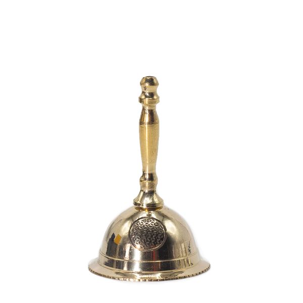 Petite Clochette d’Autel en Laiton – Fleur de Vie
