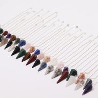 Kit de Pendule en Pierre Précieuse 4 cm - Pyramides à 6 Faces