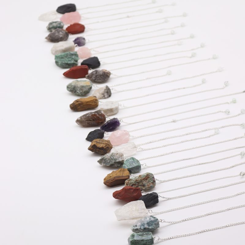 Kit de Pendule en Pierre Semi Précieuses 4 cm - Cristaux Bruts