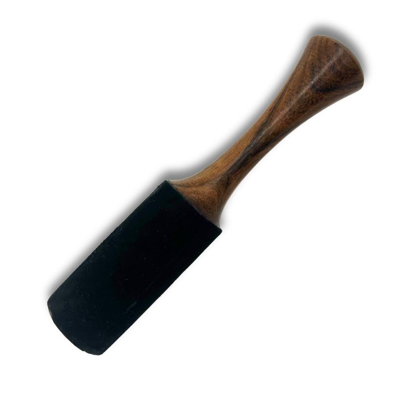 Bâton en bois – 18x3 cm – Poignée tubulaire moyenne avec double anneau