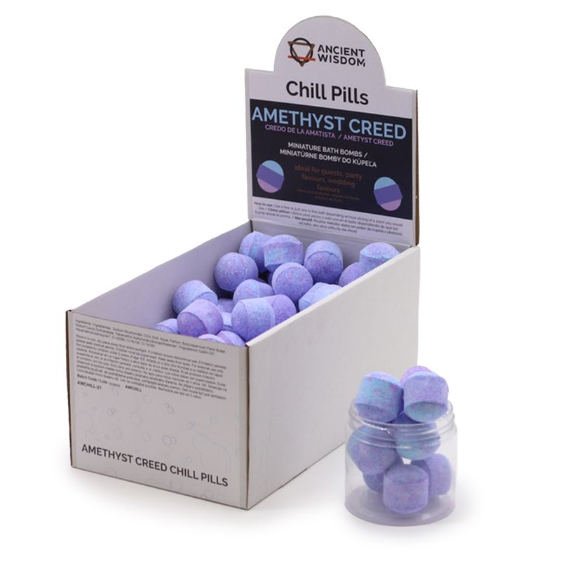 Boîte 1,3 kg - mini boules de bain de Dubai -  Améthyste