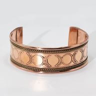 Bracelets larges cuivre avec décor laiton (assortiment varié)