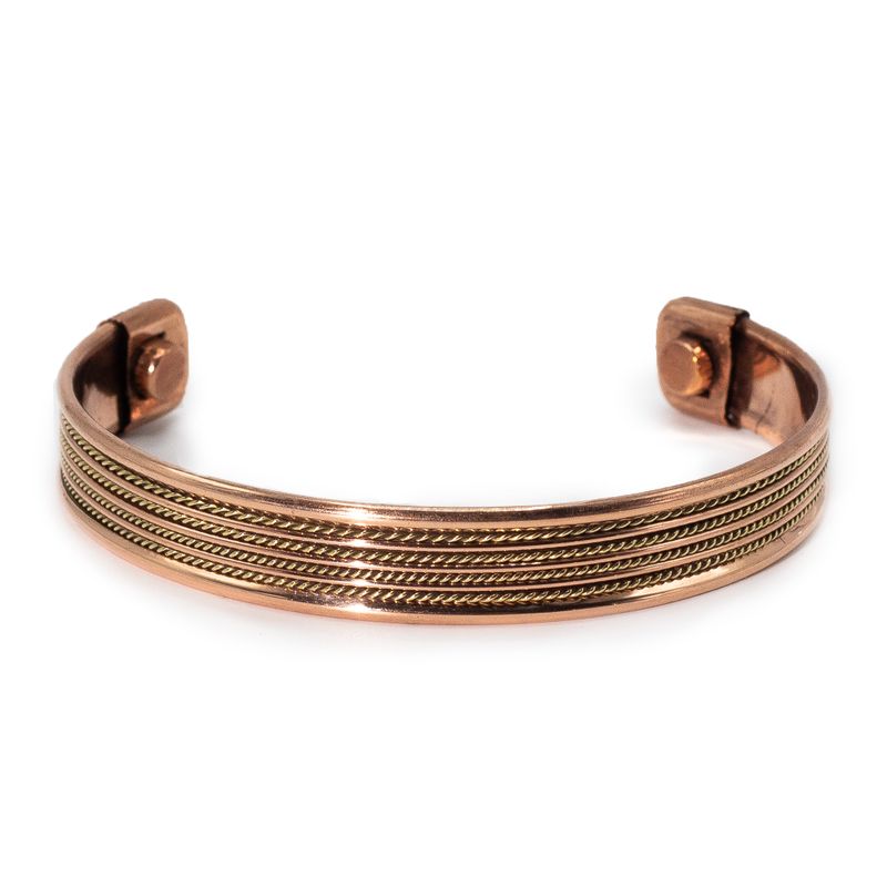 Bracelets larges cuivre avec aimants (assortiment varié)