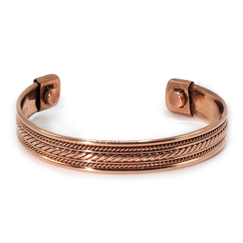 Bracelets larges cuivre avec aimants (assortiment varié)