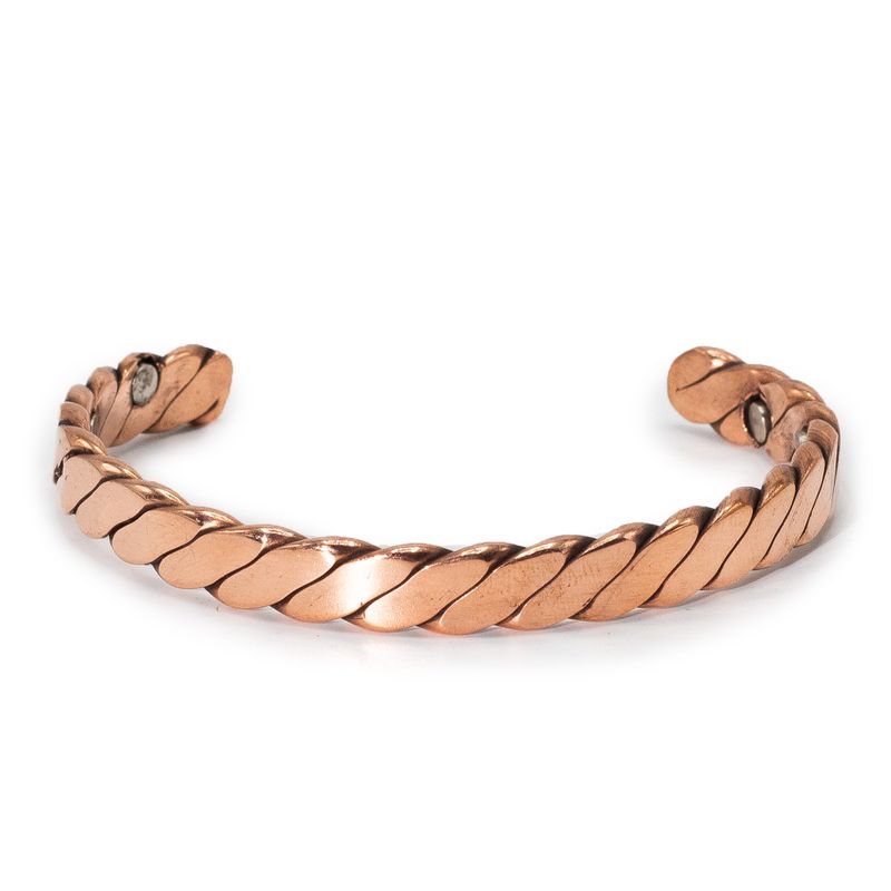 Bracelets masculins cuivre massif avec aimants (assortiment mixte)