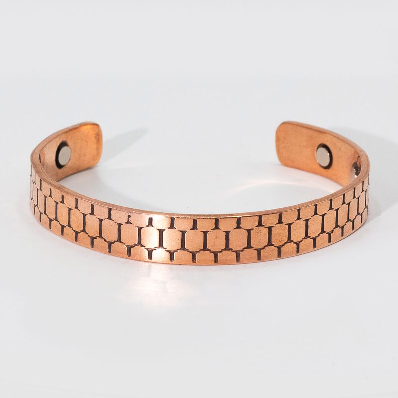 Bracelets masculins cuivre massif avec aimants (assortiment mixte)