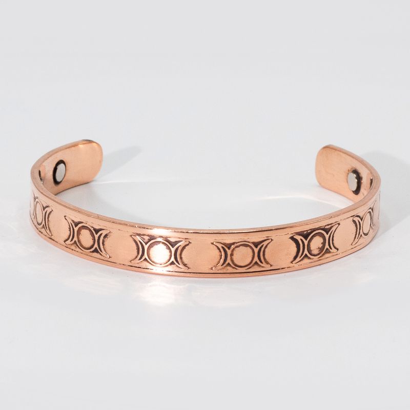 Bracelets masculins cuivre massif avec aimants (assortiment mixte)