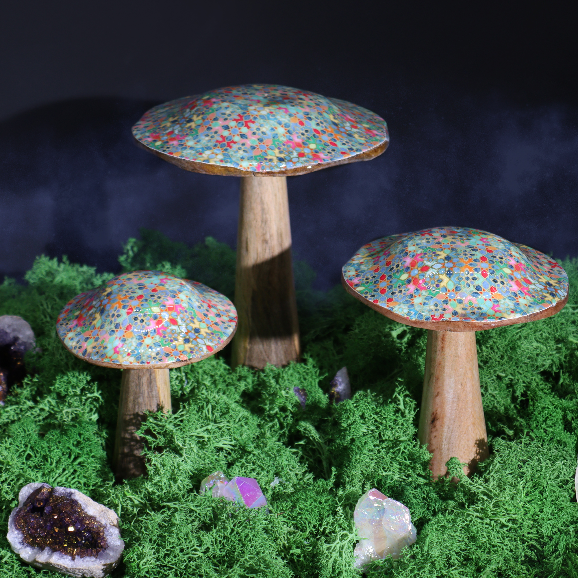 Champignons Décoratifs Émaillés
