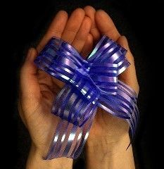 Noeud magique en Organza - Large (paquet de 10)