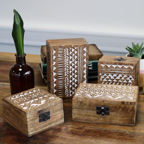 Boites en Bois Blanchi