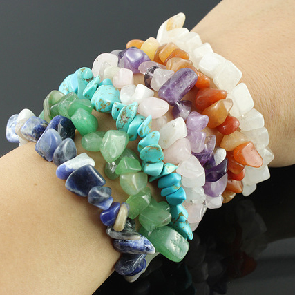 Bracelets en Éclats de Pierres semi-précieuses