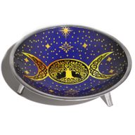 Assiette d'offrande émaillée à trois pieds – Triple Lune Violette