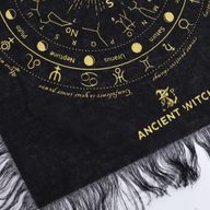Tissu de divination pour pendule - Œil omniscient - Noir & Or
