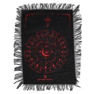 Tissu de divination pour pendule - Œil omniscient - Noir & Rouge sang