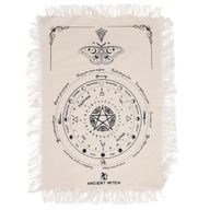 Tissu de divination pour pendule - Papillon mystique - Naturel & Noir