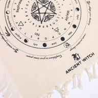 Tissu de divination pour pendule - Papillon mystique - Naturel & Noir