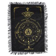 Tissu de divination pour pendule - Papillon mystique - Noir & Or