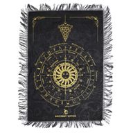 Tissu de divination pour pendule - Visage du soleil - Noir & Or