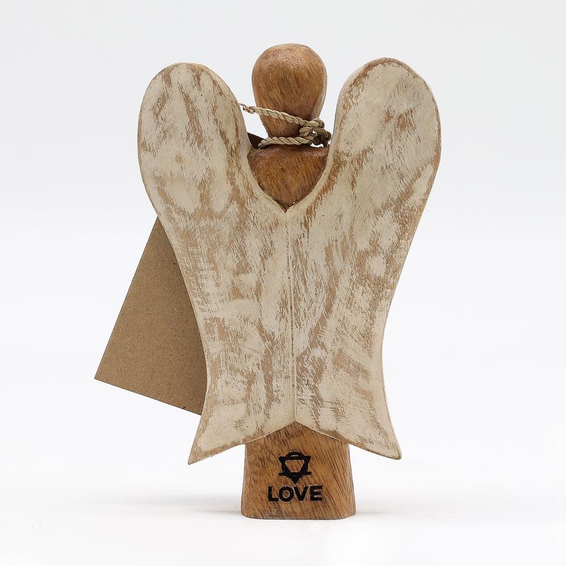 Ange Hati-Hati en Bois - Amour - 15cm