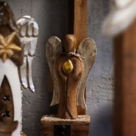 Ange Hati-Hati en Bois - Amour - 15cm