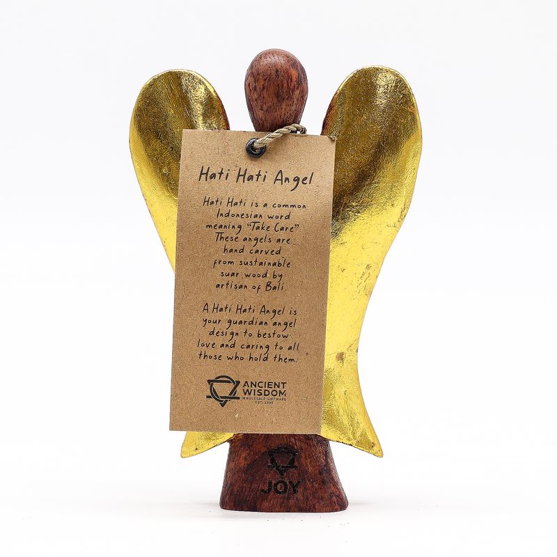 Ange Hati-Hati en Bois - Joie - 15cm