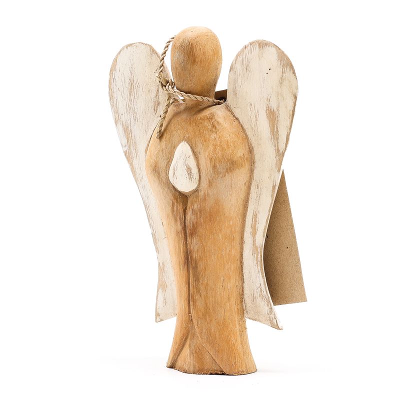 Ange Hati-Hati en Bois -Paix - 15cm