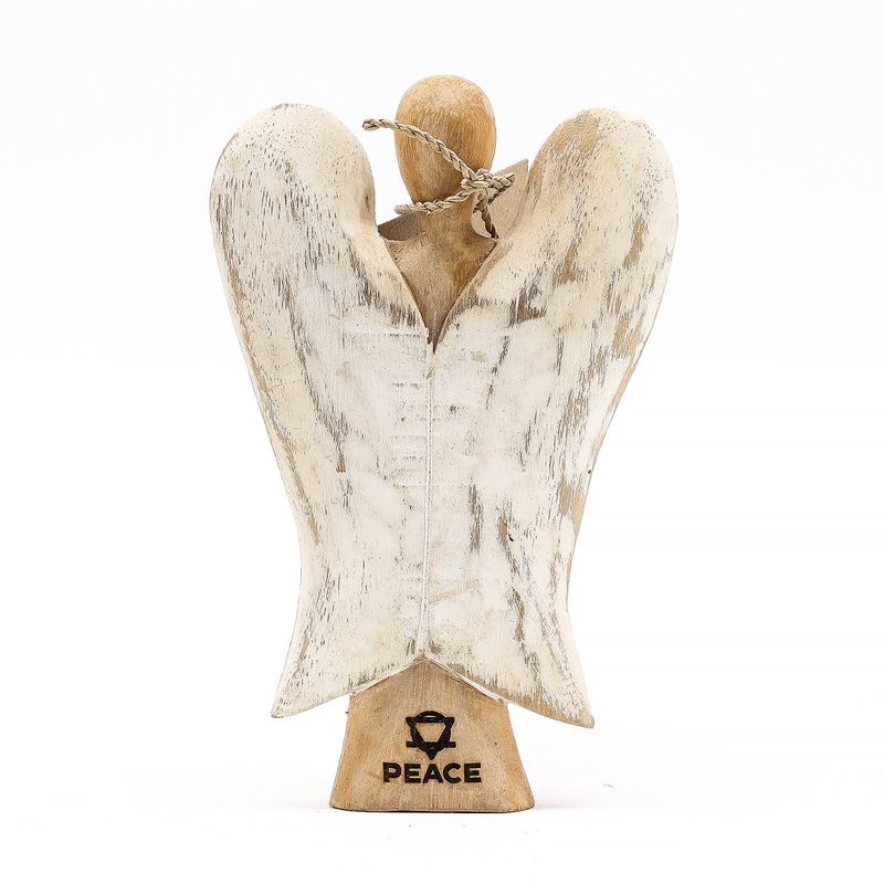 Ange Hati-Hati en Bois -Paix - 15cm