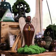 Ange Hati-Hati en Bois - Amour - 20cm