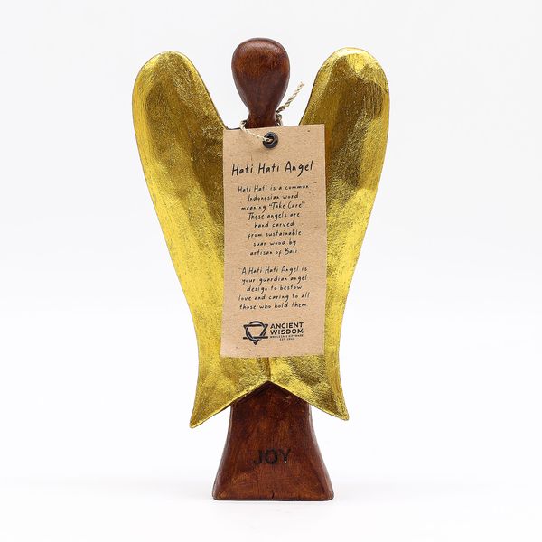 Ange Hati-Hati en Bois - Joie - 20cm