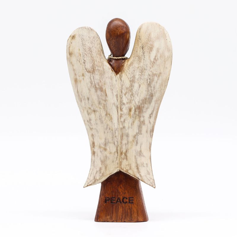 Ange Hati-Hati en Bois - Paix - 20cm