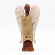 Ange Hati-Hati en Bois - Paix - 20cm