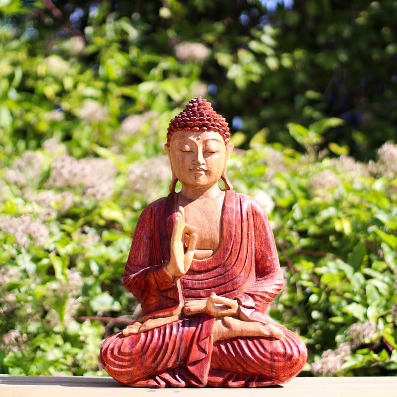 Statue Bouddha Sculptée Main - 30cm - Transmission