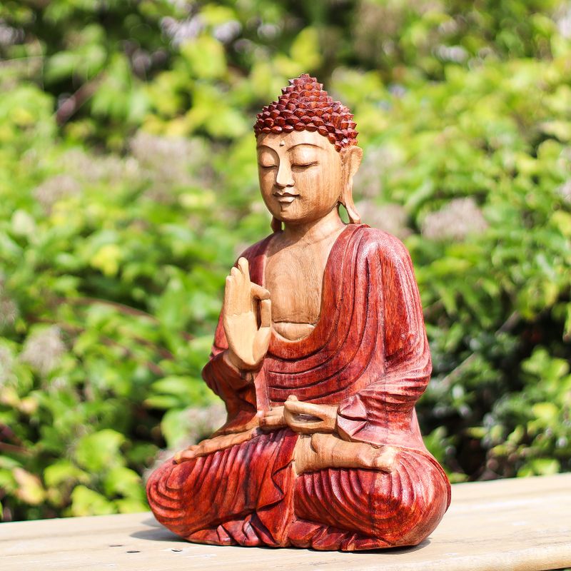 Statue Bouddha Sculptée Main - 30cm - Transmission