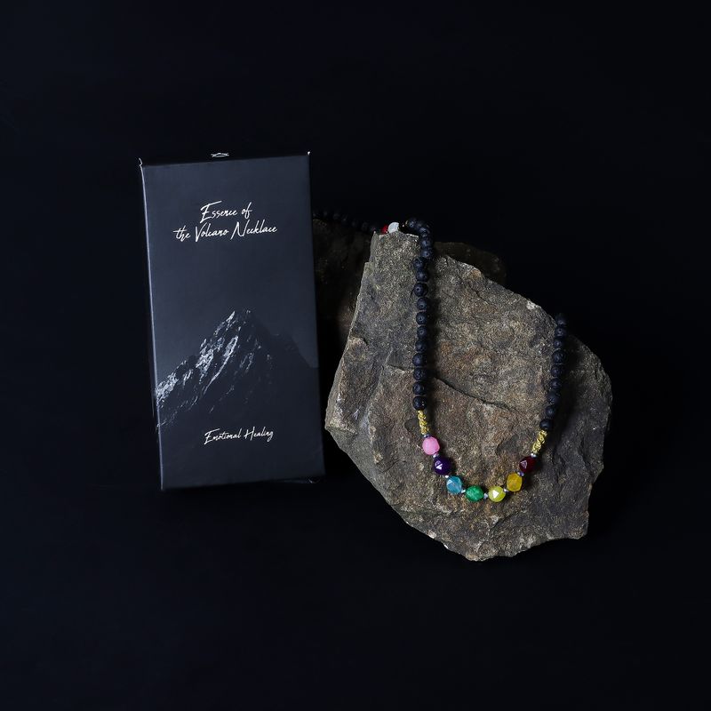 Collier Essence du Volcan – Guérison Émotionnelle