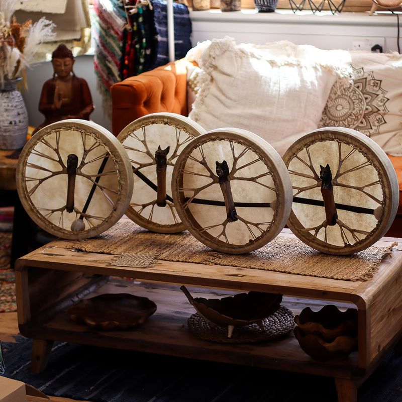 Esprit de l’Ours - Tambour Chaman & Baguette - Accordable - 40 cm
