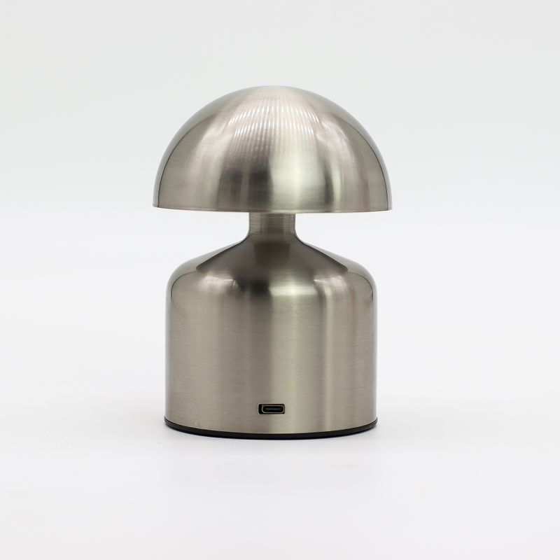 Lampe Tactile - Champignon Dôme Argenté - USB (C) - Rechargeable (400 W)