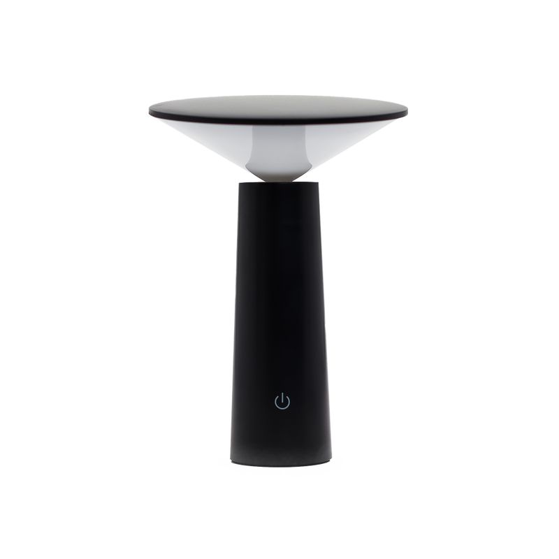 Lampe Tactile - Champignon Noir - Réglable - Motif Lumineux USB (C) - Rechargeable (2000 W)