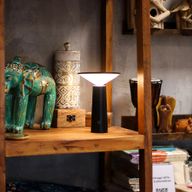 Lampe Tactile - Champignon Noir - Réglable - Motif Lumineux USB (C) - Rechargeable (2000 W)