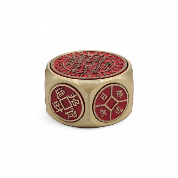 Feng Shui Fortune - Calendrier Rouge et Dés à Pièces - Sélecteur de Date Propice