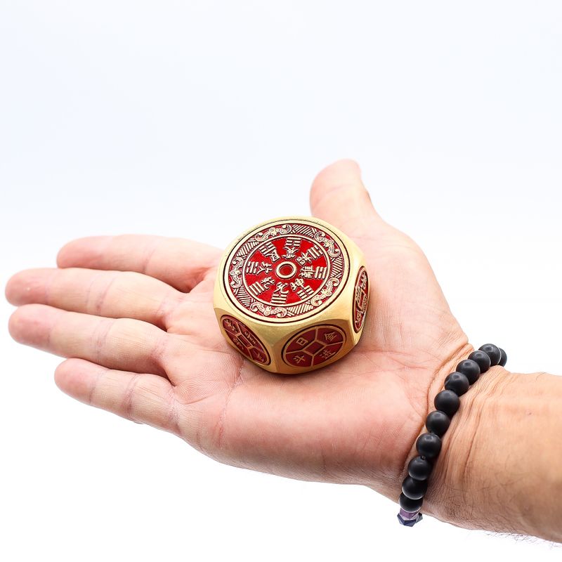 Feng Shui Fortune - Calendrier Rouge et Dés à Pièces - Sélecteur de Date Propice
