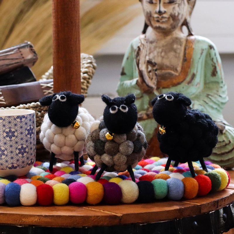 Petit Mouton en Feutre - Noir