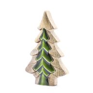 Sapin sculpté dans un autre , décoration en bois – 15x10 cm