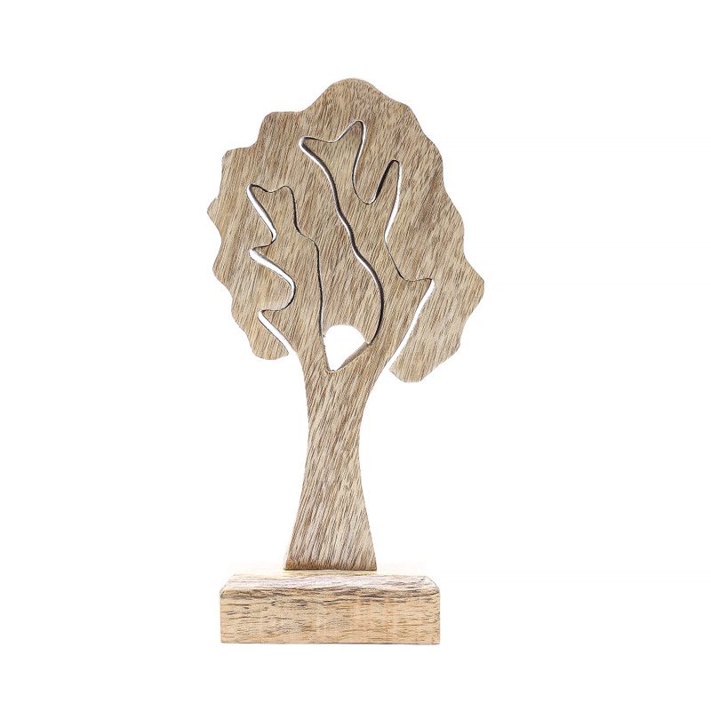 Arbre solitaire, décoration en bois 3D – 20x10 cm