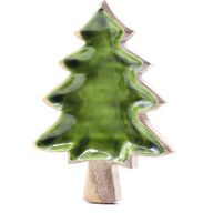 Bol en bois émaillé forme de sapin – 25x19 cm