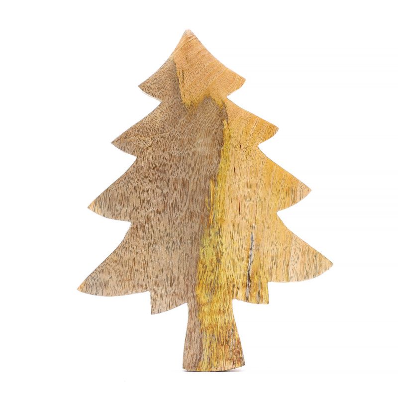 Bol en bois émaillé forme de sapin – 25x19 cm