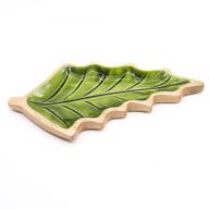 Bol en bois émaillée forme de feuille – 33x17 cm