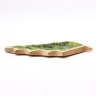 Bol en bois émaillée forme de feuille – 33x17 cm