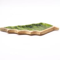Bol en bois émaillée forme de feuille – 33x17 cm